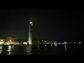 faro  di murano aceso  unico faro sittuato dentro ala laguna di venezia