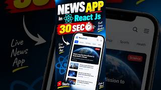 React JS News App Project 🔥 Build a News App in 30 Seconds | React JS Project #Shorts #ReactJS