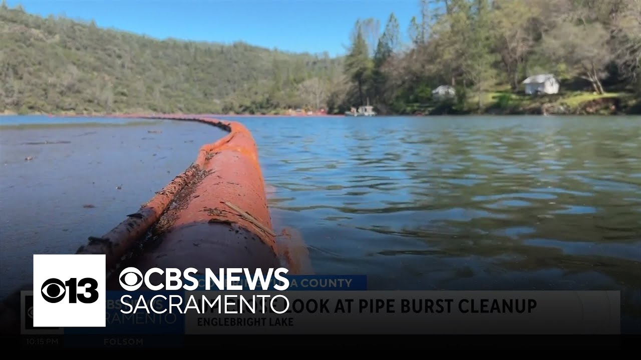 Up close look at Englebright Lake pipe burst cleanup