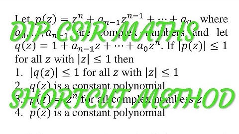 #CSIRMATHS   #_DIP_CSIR_MATHS  2017 JUNE COMPLEX ANALYSIS PROBLEM OF PART C