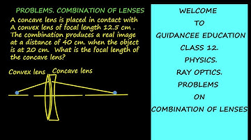 Problems |Combination of lenses|Ray Optics| Class 12 Physics|Video 40