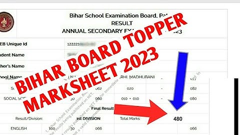 Bseb matric result 2023 - topper result || bihar board result 2023 declared