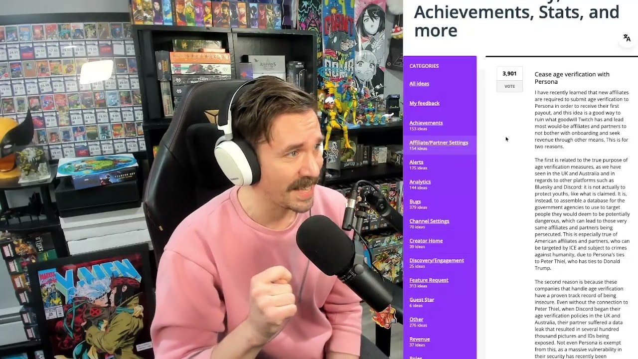 Twitch's response about using Persona for ID verification SUCKS so I'm leaving the platform