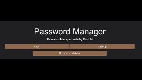Password Manager Showcase