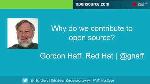 Why do we contribute to open source? - 2019 All Things Open Lightning Talk