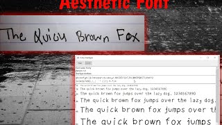 The Best Aeteshtic Font | Wah keren cara membuat font aeteshtic mu sendiri