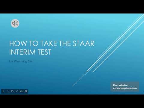 How to take a STAAR Interim Test for students