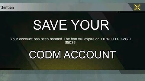 HOW TO SAVE YOUR COD MOBILE ACCOUNT!!!!!!