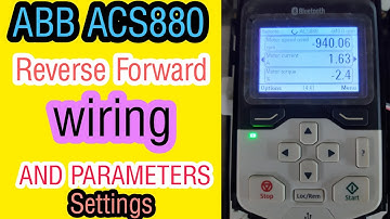 How to sett parameters  For reverse forward motor in Abb Acs880 | vfd repairing lab