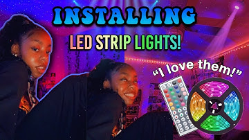BEDROOM UPGRADE!!🦋✨Installing $12 LED STRIP LIGHTS! BEST LED Strip Lights For Your Bedroom!!