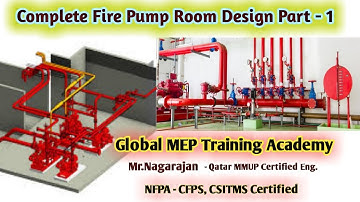 Part-1-Fire Pump Room Design l Firefighting Design l MEP Design l Global MEP Training Academy