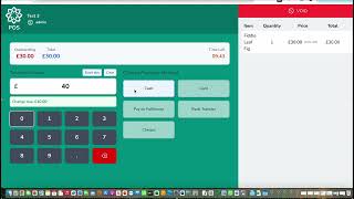 Point Of Sale Software for Florists - Paying with Cash and calculating change - Digital Florists screenshot 5