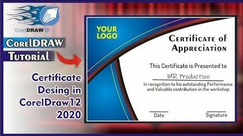 How to make certificate of Appreciation in CorelDRAW 12 || Certificate Design Tutorial [Urdu/Hindi]