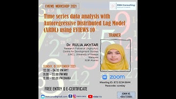 Time series data analysis with Autoregressive Distributed Lag Model (ARDL) using EVIEWS 10