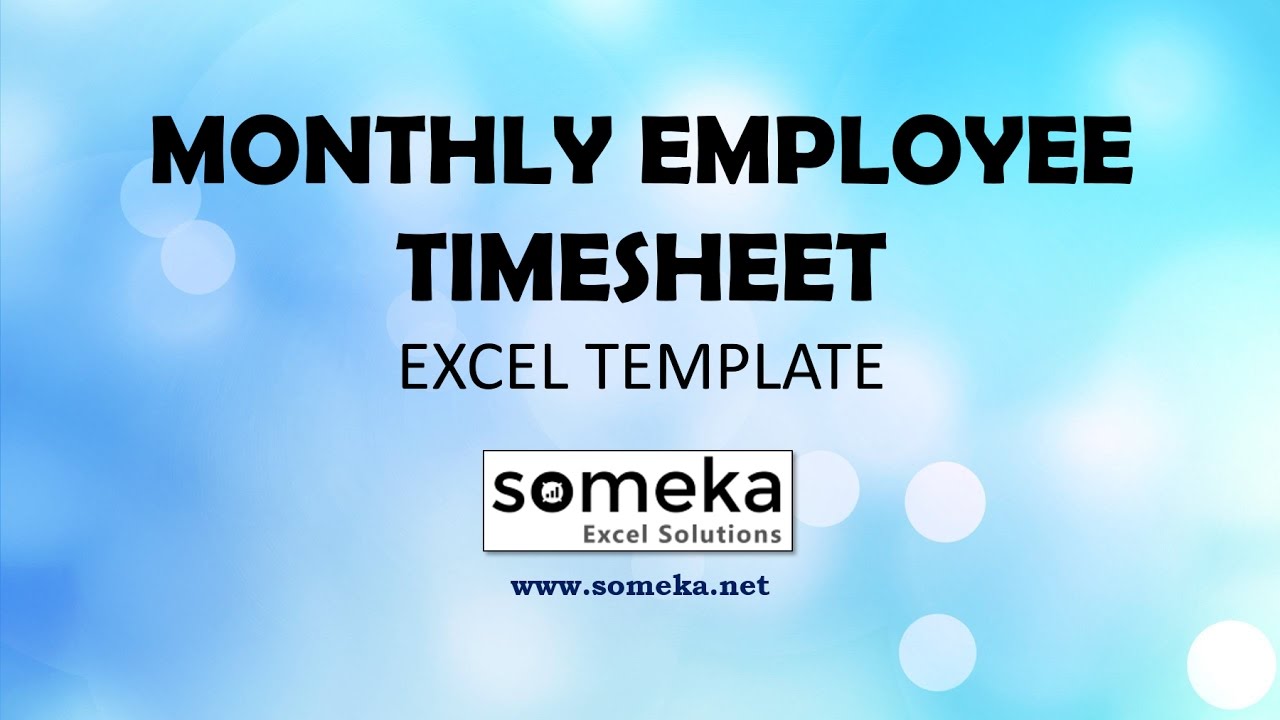 Excel Employee Timesheet Template | Timesheet Calculation in Excel