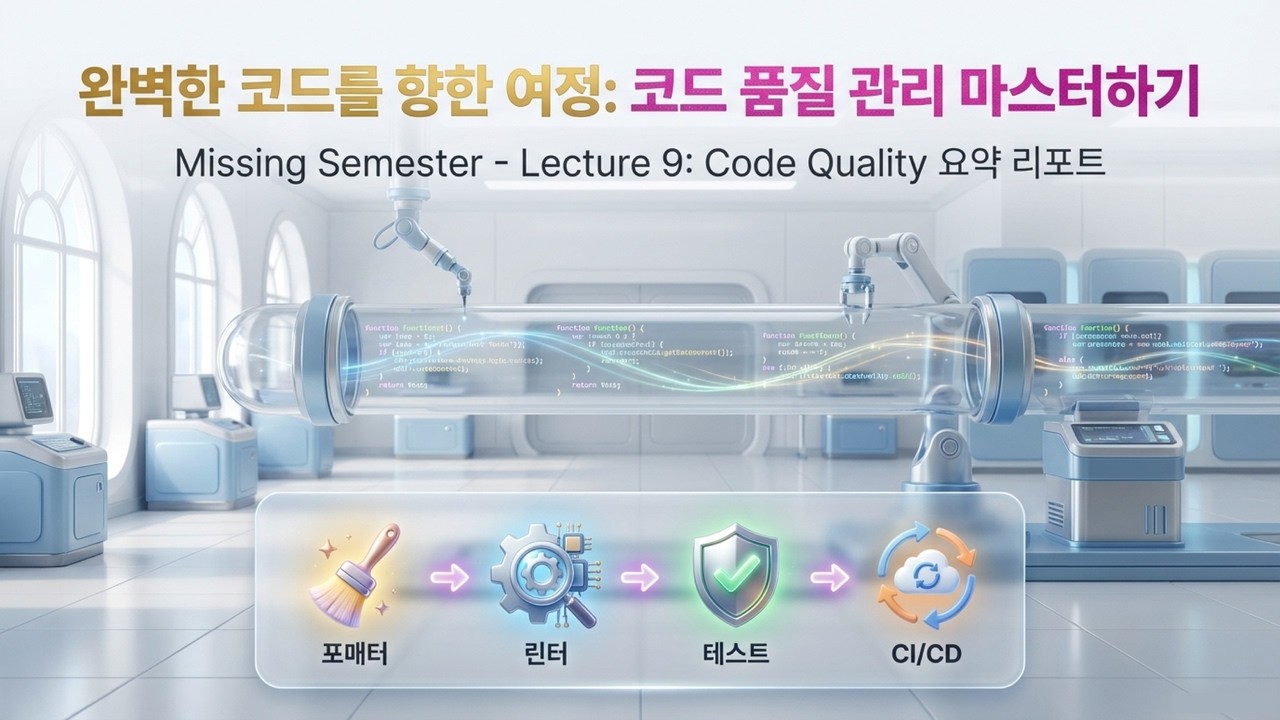 ⁣[MIT Lecture: Shell & Coding 9] 주니어에서 시니어로 | 무결점 코드를 완성하는 4단계 자동화 파이프ᄅ