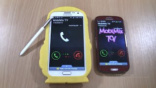 Samsung Galaxy Note 2 + Samsung  S3 GRANAT Over the Horizon Incoming call Resimi