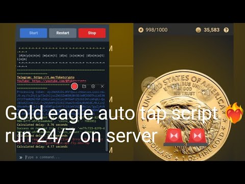 gold eagle auto tap script run 24/7 on server run python script 24/7 😉 ...
