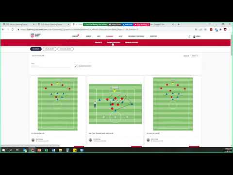 US Soccer Learning Center - D License: Using Graphic and Session Planner