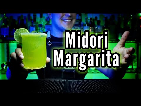 🍈 Cocktail Midori Margarita 🇲🇽 #short BEBIDA verde ✅