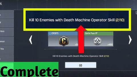 Kill 10 enemies with death machine operator skill