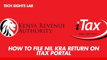 HOW TO EASILY FILE KRA NIL RETURN ON THE ITAX PORTAL 2025