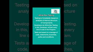 What is White box Testing| WBT Techniques| Manual Testing #shorts #youtubeshort #softwaretesting