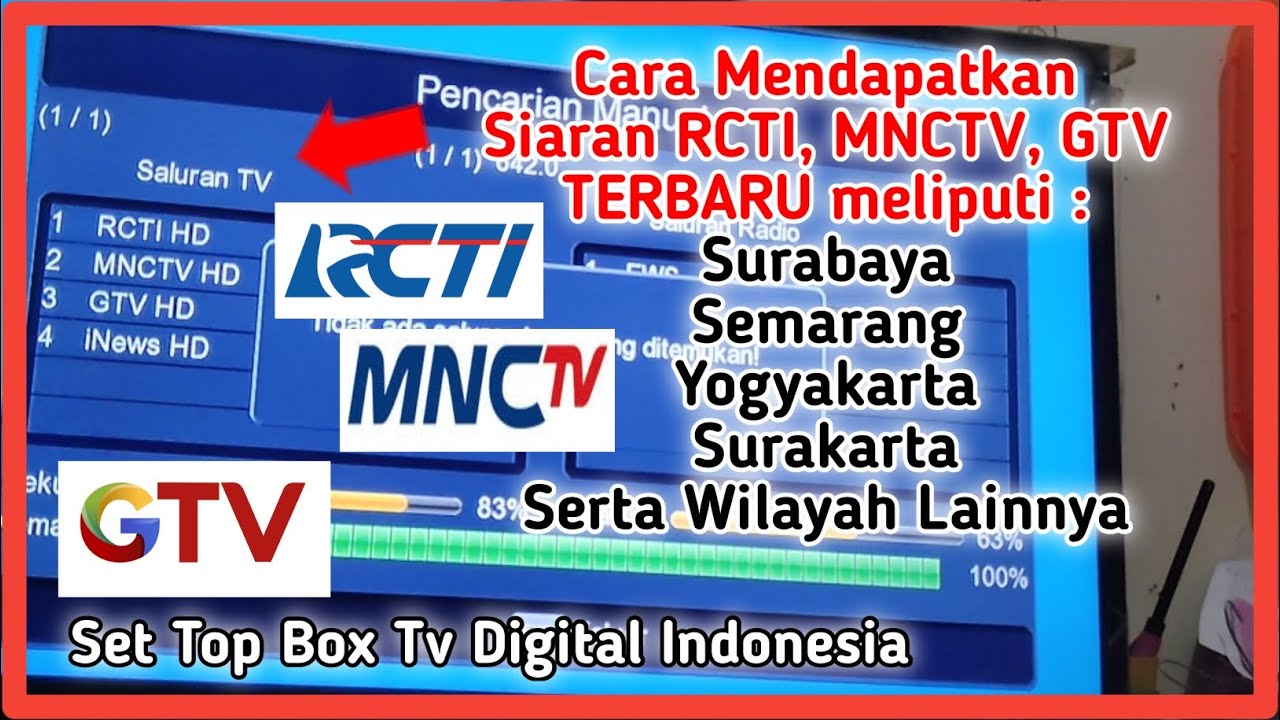 Cara mencari siaran Rcti, Mnctv, GTV digital yang hilang atau belum ...