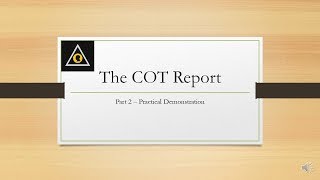 COT Report - Training Video - Part 2