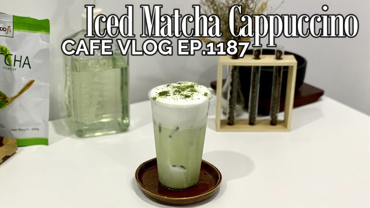 Кафе Влог EP.1187 | Ледяной капучино Матча | Напитки из зеленого чая Матча | Капучино