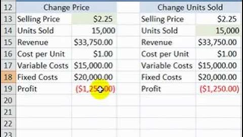 Perform a Break Even Analysis with Excel