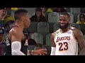 LeBron James laughs at Russell Westbrook yelling "they better double me" down 29 points