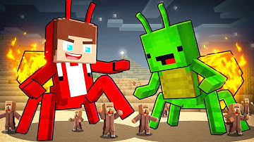 JJ and Mikey Became MEGA ELEMENTAL ANTS - Maizen Minecraft Animation