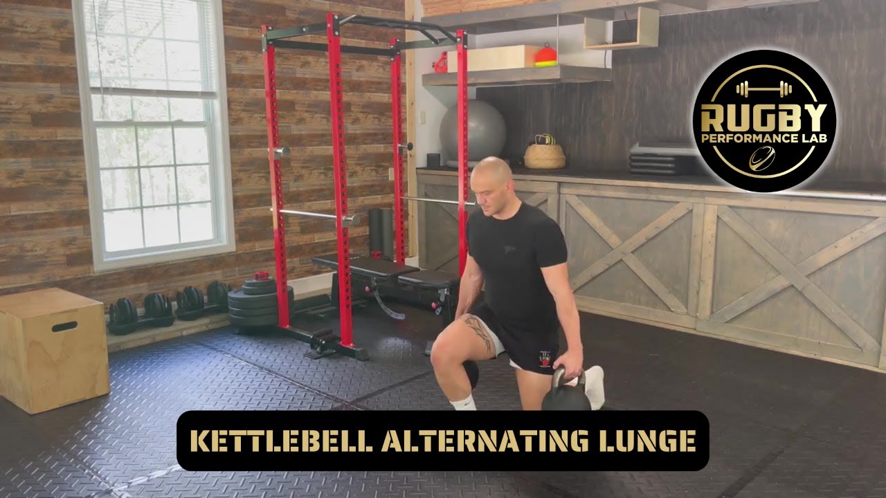 Kettlebell Alternating Lunge - Exercise Library #fitness - YouTube