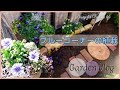 【ガーデンvlog】春の庭作りブルーの植物を植える|目隠し用ブルーハンギング