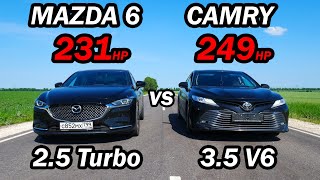 :  CAMRY 3.5 vs  MAZDA 6 2.5T  BMW 320D G20 St 1 .