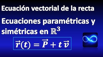 72. Ecuación vectorial, paramétricas y simétricas de una recta en el espacio R^3