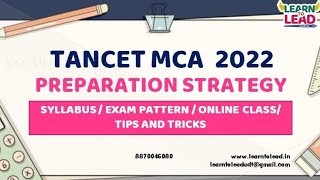 TANCET 2022 | TANCET MCA 2022 PREPARATION STRATEGY