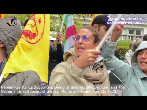 MEK Supporters Rally in Italy, Belgium, and The Netherlands in Support of the Iran Protests – Sep 25