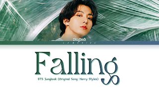 BTS Jungkook Falling Lyrics (Original Song: Harry Styles) [Color Coded Lyrics/Eng] Resimi