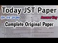 Today Junior Science Teacher Original Question Paper | Today JST Paper Answer Key | JST Today Paper 