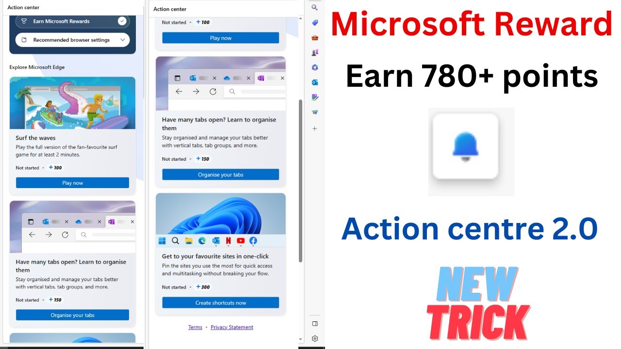 microsoft rewards action centre 2.0 not showing fixed 💯% | Microsoft ...