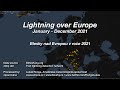 Blesky nad Evropou 2021 / Lightning over Europe 2021 (Blitzortung.org)
