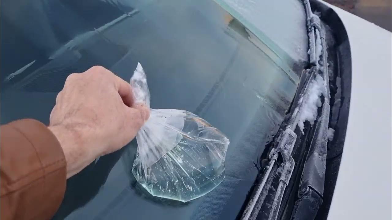 Defrost the car windscreen quickly with warm water YouTube