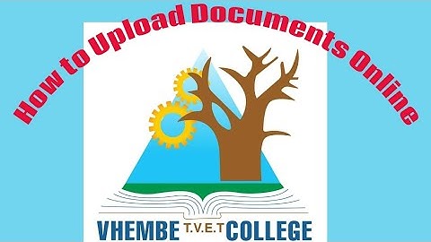 How to Upload Documents Online at Vhembe tvet College 