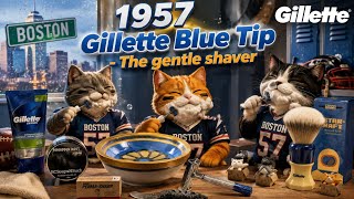 1957 Gillette Blue Tip - The gentle shaver 