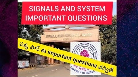 Signals And system Important questions of JNTUH #R18