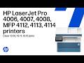 Clear 13.10, 13.11, 13.13 output bin jams | HP LaserJet Pro 4006, 4007, 4008, MFP 4112, 4113, 4114