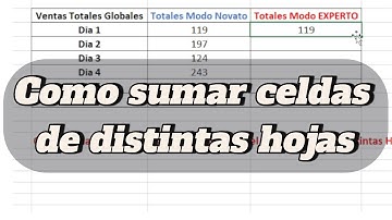 Como sumar celdas de distintas hojas en Excel Cruzar Datos de Distintas Hojas