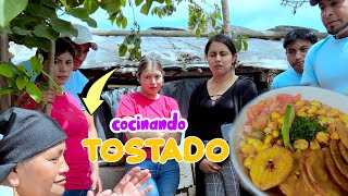 Guerra de cocina en el campo quien haga el tostado más rico gana